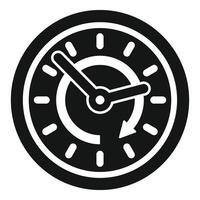 Wall clock hour duration icon simple . Event schedule vector