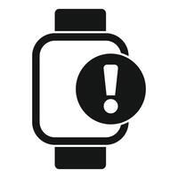 Expired duration of smartwatch icon simple . Event deadline vector