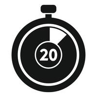 Stopwatch timer icon simple . Contract online length vector