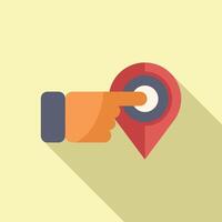 Click on store location icon flat . Street map vector