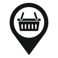 Location of market icon simple . Online app help vector