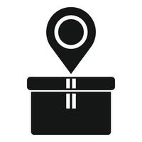 Store locator parcel icon simple . Target badge vector