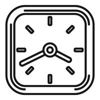 Term wall clock icon outline . Duration event vector