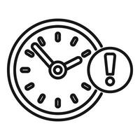 Duration hour concept icon outline . Overtime deadline vector