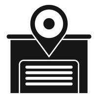 Store locator street icon simple . Retail near vector