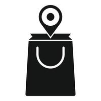 Mark store position icon simple . Online app vector