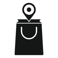 Mark store position icon simple . Online app vector