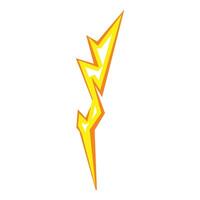 Glow abstract dramatic bolt icon cartoon . Shock sign vector