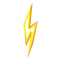 Climate lightning bolt icon cartoon . Charge shock vector