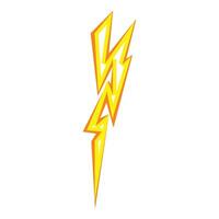 Shape flash storm icon cartoon . Power speed strike vector