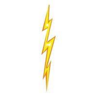 Dramatic thunder bolt icon cartoon . Storm extreme weather vector