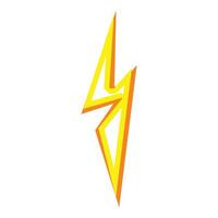 Faster lightning bolt icon cartoon . Charge shock vector