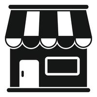 Street market shop icon simple . Road sign vector
