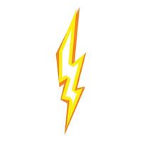 Storm bolt icon cartoon . Sign fuel light vector