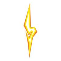 Discharge thunder bolt icon cartoon . Sign shape vector