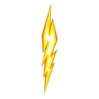 Danger energy bolt icon cartoon . Modern climate problem vector