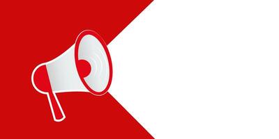 Megaphone banner template. For business, business strategies, sales, announcements vector