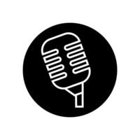 Microphone icon . mic illustration sign. Karaoke symbol. Audio logo. vector