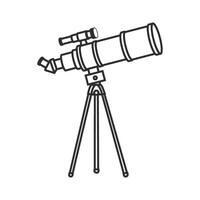 Telescope icon . Astronomy illustration sign. Spyglass symbol or logo. vector