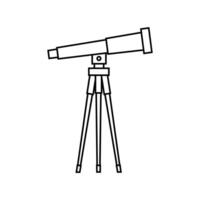 Telescope icon . Astronomy illustration sign. Spyglass symbol or logo. vector