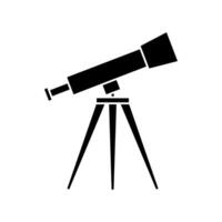 Telescope icon . Astronomy illustration sign. Spyglass symbol or logo. vector