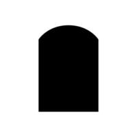 Gravestone icon . Grave illustration sign. Tombstone symbol. Rip logo. vector