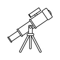 Telescope icon . Astronomy illustration sign. Spyglass symbol or logo. vector