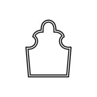 Gravestone icon . Grave illustration sign. Tombstone symbol. Rip logo. vector