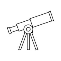 Telescope icon . Astronomy illustration sign. Spyglass symbol or logo. vector