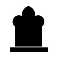 Gravestone icon . Grave illustration sign. Tombstone symbol. Rip logo. vector