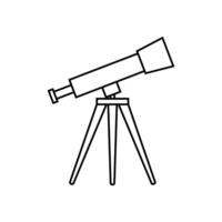 Telescope icon . Astronomy illustration sign. Spyglass symbol or logo. vector