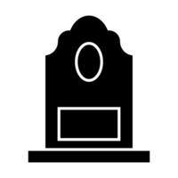 Gravestone icon . Grave illustration sign. Tombstone symbol. Rip logo. vector