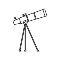 Telescope icon . Astronomy illustration sign. Spyglass symbol or logo. vector