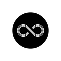 infinito icono . Mobius lazo forma ilustración signo. ilimitado símbolo. Siempre logo. vector