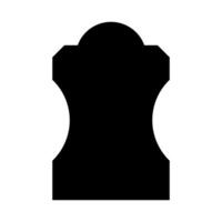 Gravestone icon . Grave illustration sign. Tombstone symbol. Rip logo. vector