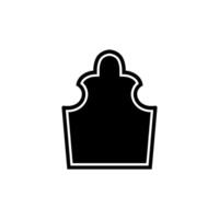 Gravestone icon . Grave illustration sign. Tombstone symbol. Rip logo. vector