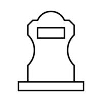 lápida sepulcral icono . tumba ilustración signo. lápida sepulcral símbolo. q.e.p.d logo. vector
