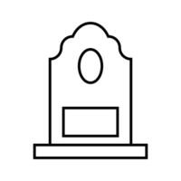 Gravestone icon . Grave illustration sign. Tombstone symbol. Rip logo. vector