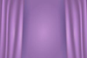 texture of silk, satin, drapery fabric on luxurious background. Portiere, curtain material pink purple violet trending color. vector