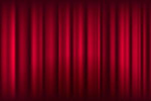 texture of silk, satin, drapery fabric on luxurious background. Portiere, curtain material red trending color. vector