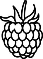 Raspberry cut outline illustration vector