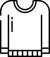 Sweater outline illustration vector