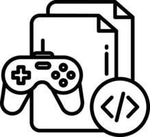 Game File outline illustration vector