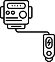 Battery Meter outline illustration vector