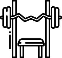 Bench Press outline illustration vector