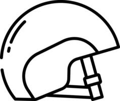 Helmet outline illustration vector