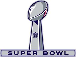 Badge of the Super Bowl. Lombardi Trophy vector