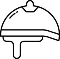 Helmet outline illustration vector