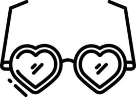 eyeglass outline illustration vector