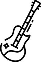 Guitar outline illustration vector